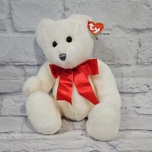 Ty Scrumptious Plush White Stuffed Animal Bear